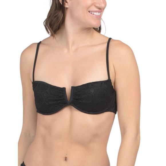DIPPIN DAISY Black Made In Usa Diana Bikini Top - Picture 1 of 2